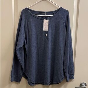 Blue Long Sleeve Top